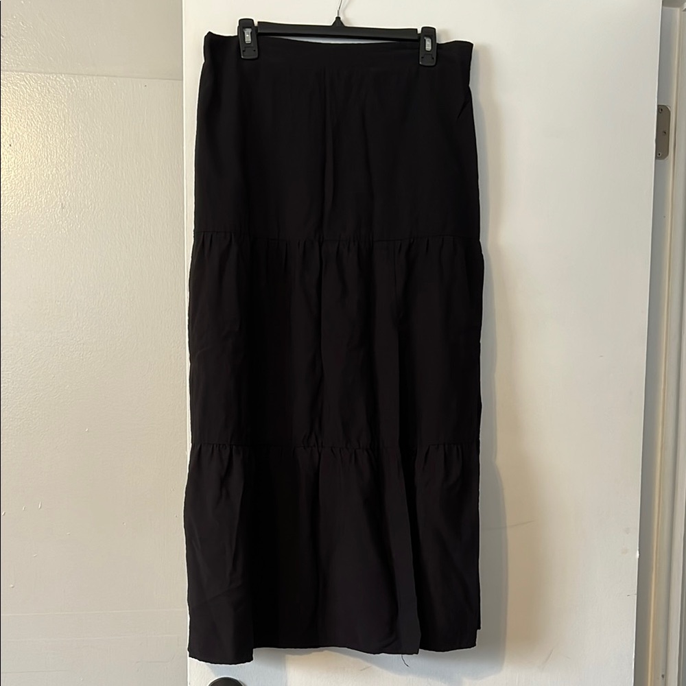 Nine West Black Maxi Skirt with slit